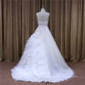 A Line Organza Lace Applique New Style Hotsale Wedding Dress